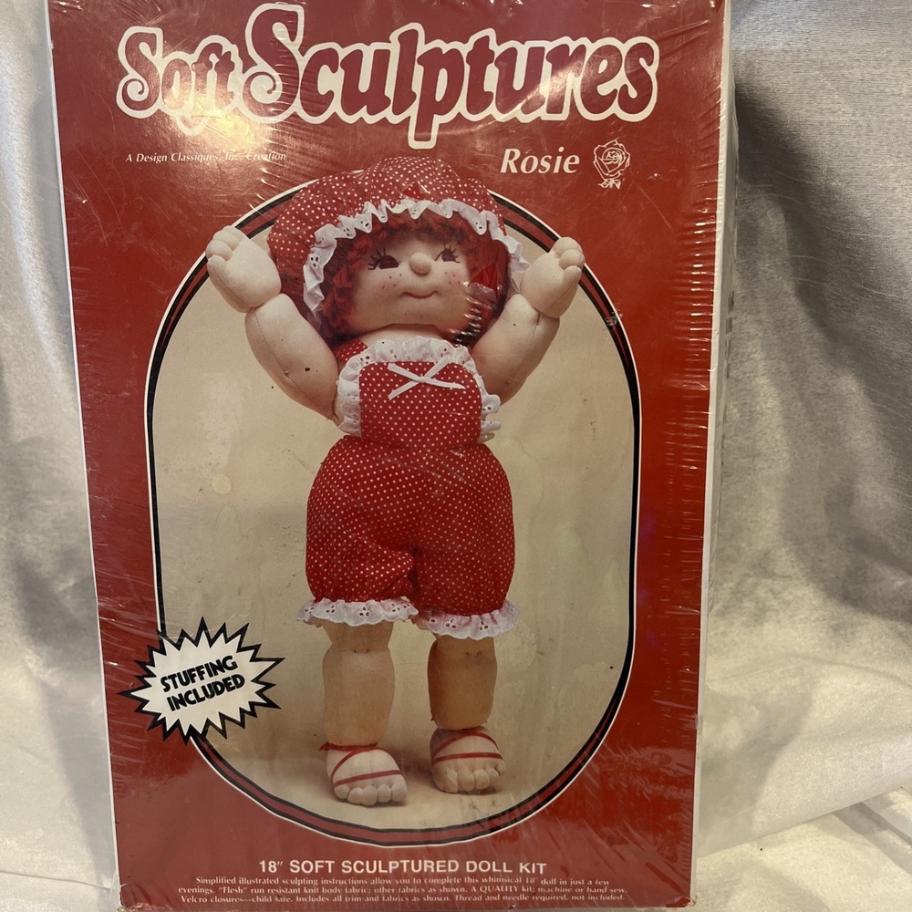 Vintage Soft Sculptures Rosie 18-Inch Doll Craft Kit - By Top Drawer - NEW NOS